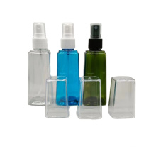 Wholesale 100Ml Empty Square Plastic Mist Spray Bottle Packaging For Sanitiser Florida Water And Perfume